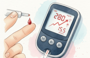 Ilustração mostrando a relação entre diabetes e rins