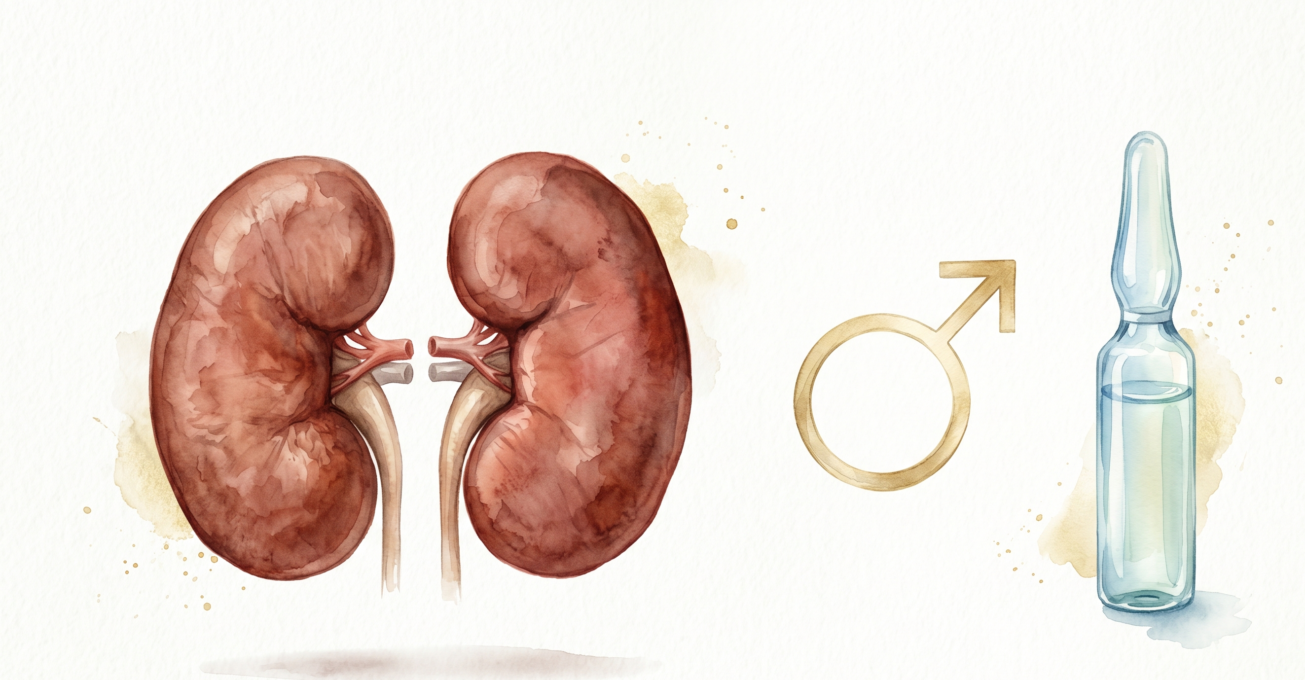 reposição de testosterona e cuidados com a saúde renal